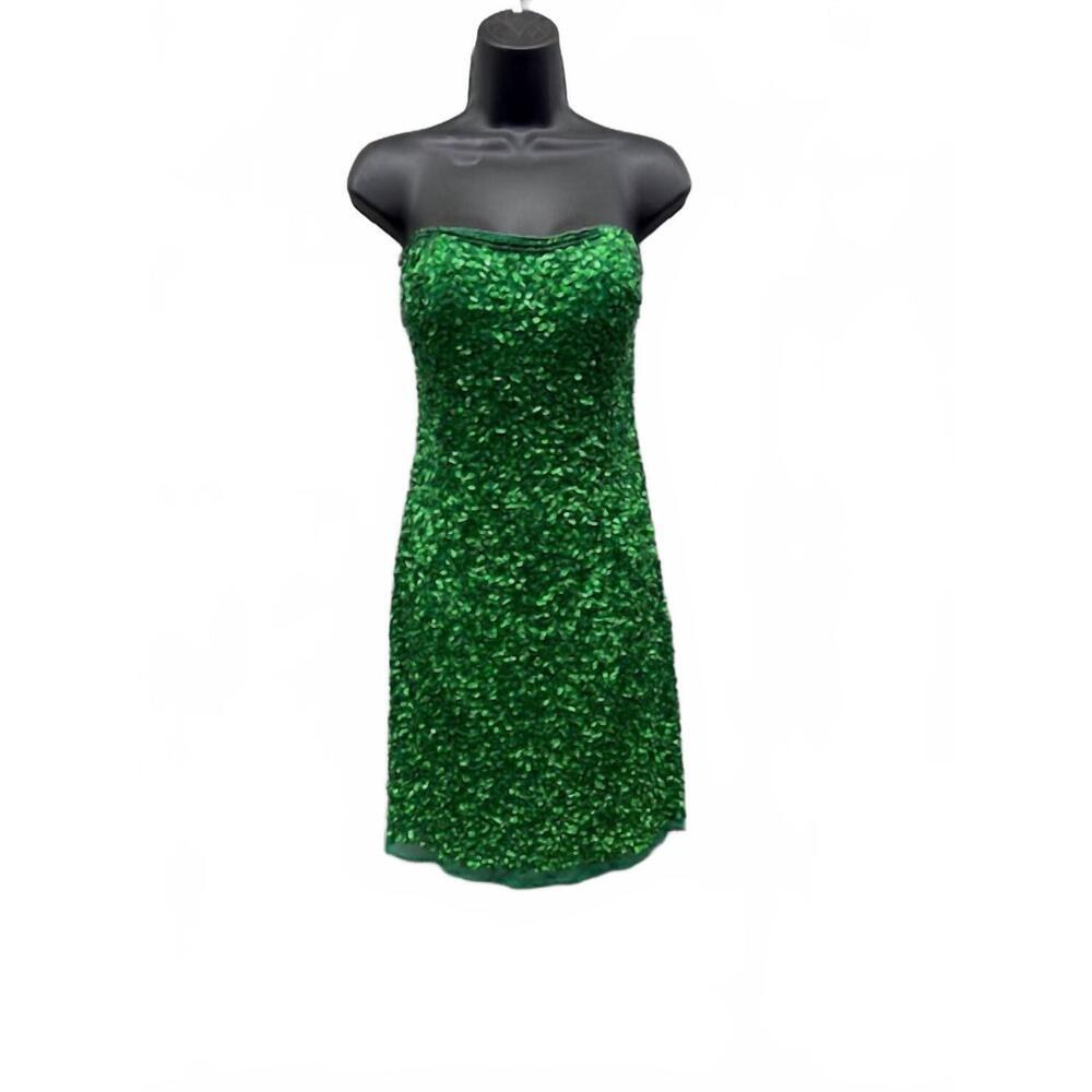 NEW PRIMAVERA women's mini dress in emerald